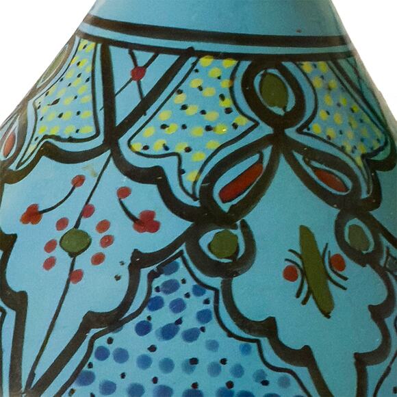 Moroccan Tagine Handmade Hand-Painted Blue Ceramic Glazed Cookware Lid Only - Picture 4 of 9